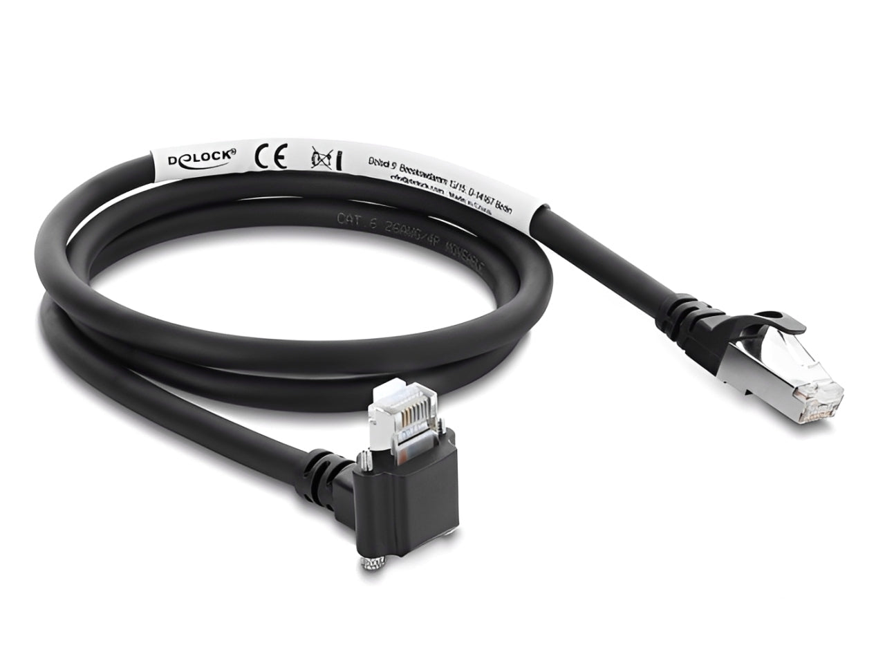 כבל רשת RJ45 Cat.6 מבית Delock גרמניה מיועד לחיבור מצלמות תעשייתיות