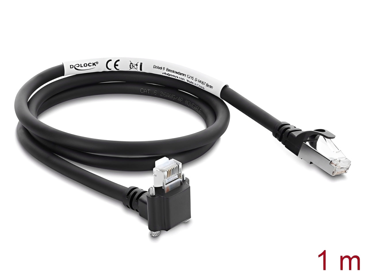 כבל רשת RJ45 Cat.6 מבית Delock גרמניה מיועד לחיבור מצלמות תעשייתיות