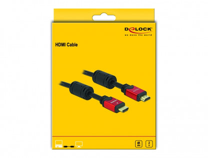כבל HDMI 4K מבית DELOCK גרמניה משמש לחיבור מסך או טלוויזיה HDMI למחשב עם יציאת HDMI