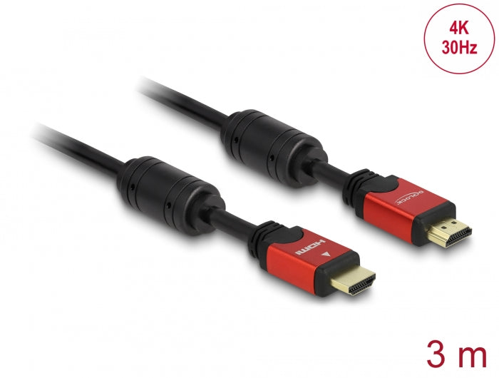 כבל HDMI 4K מבית DELOCK גרמניה משמש לחיבור מסך או טלוויזיה HDMI למחשב עם יציאת HDMI