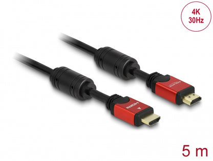 כבל HDMI 4K מבית DELOCK גרמניה משמש לחיבור מסך או טלוויזיה HDMI למחשב עם יציאת HDMI