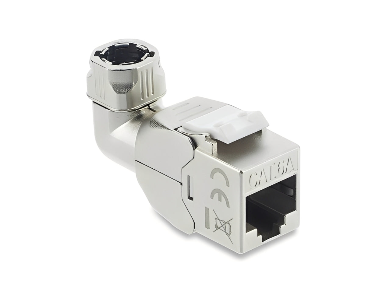מתאם Keystone Cat.6A מבית Delock גרמניה יכול לשמש לחיבור כבל רשת והוא מתאים להתקנה קלה בשיטת Snap-in במגוון מחזיקים, כגון פנלי תיקון (patch panels) מסוג Keystone, לוחיות פנים (face plates) או קופסאות התקנה חיצונית