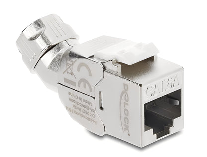 מתאם Keystone Cat.6A מבית Delock גרמניה יכול לשמש לחיבור כבל רשת