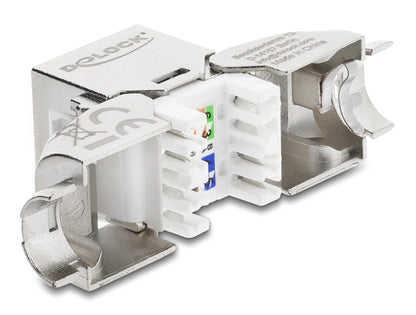 מתאם Keystone Cat.6A מבית Delock גרמניה יכול לשמש לחיבור כבל רשת