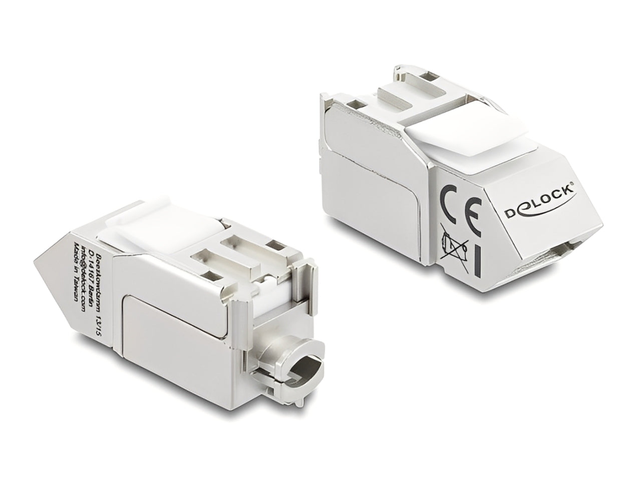מתאם Keystone Cat.6A מבית Delock גרמניה יכול לשמש לחיבור כבל רשת