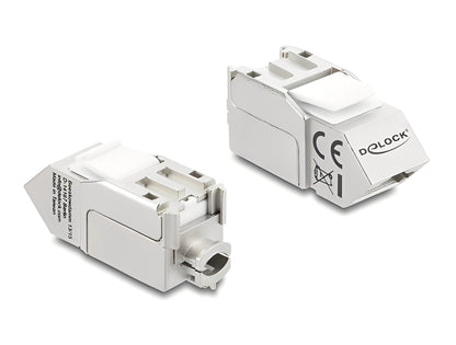 מתאם Keystone Cat.6A מבית Delock גרמניה יכול לשמש לחיבור כבל רשת