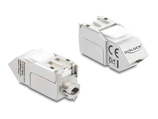 מתאם Keystone Cat.6A מבית Delock גרמניה יכול לשמש לחיבור כבל רשת