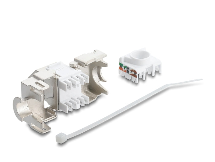 מתאם Keystone Cat.6A מבית Delock גרמניה יכול לשמש לחיבור כבל רשת