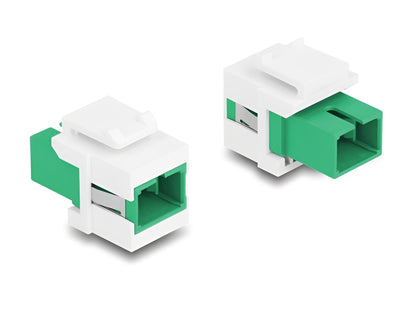 מתאם Keystone Module (קיסטון) מבית Delock גרמניה המשמש כמתאם "נקבה לנקבה" להארכה או סיום של כבלי אופטיקה מסוג SC Simplex