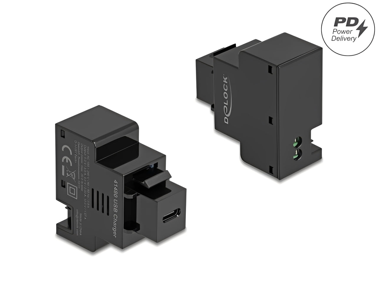 מטען קיסטון מבית DELOCK גרמניה מספק חיבור טעינה USB Type-C עם תמיכה ב-Power Delivery