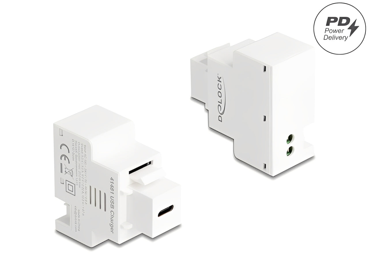 מטען קיסטון מבית DELOCK גרמניה מספק חיבור טעינה USB Type-C עם תמיכה ב-Power Delivery