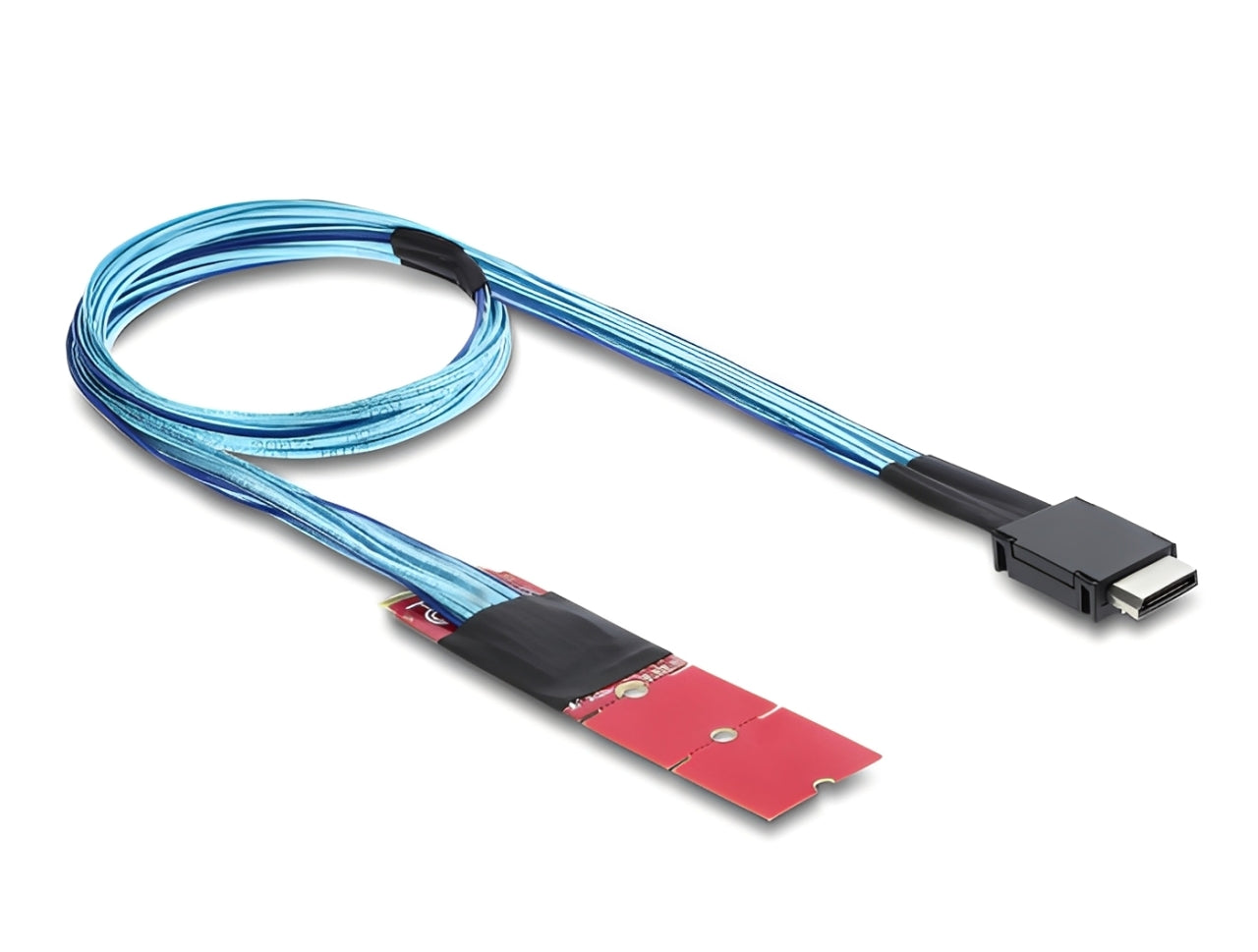 ממיר זה (Converter) מקצועי מבית Delock גרמניה המיועד למשתמשים מתקדמים, המאפשר להפוך חריץ M.2 NVMe סטנדרטי בלוח האם לממשק OCuLink SFF-8611 מהיר