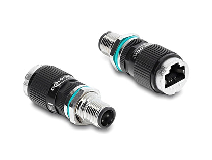 מתאם רשת תעשייתי M12 מבית DELOCK גרמניה זה רכיב מעבר פאנל מובנה בתצורה עגולה וזוויתית המיועד לאינטגרציה ישירה, בטוחה וחסכונית במקום על גבי ארונות חשמל, לוחות פיקוד ומארזי מכונות