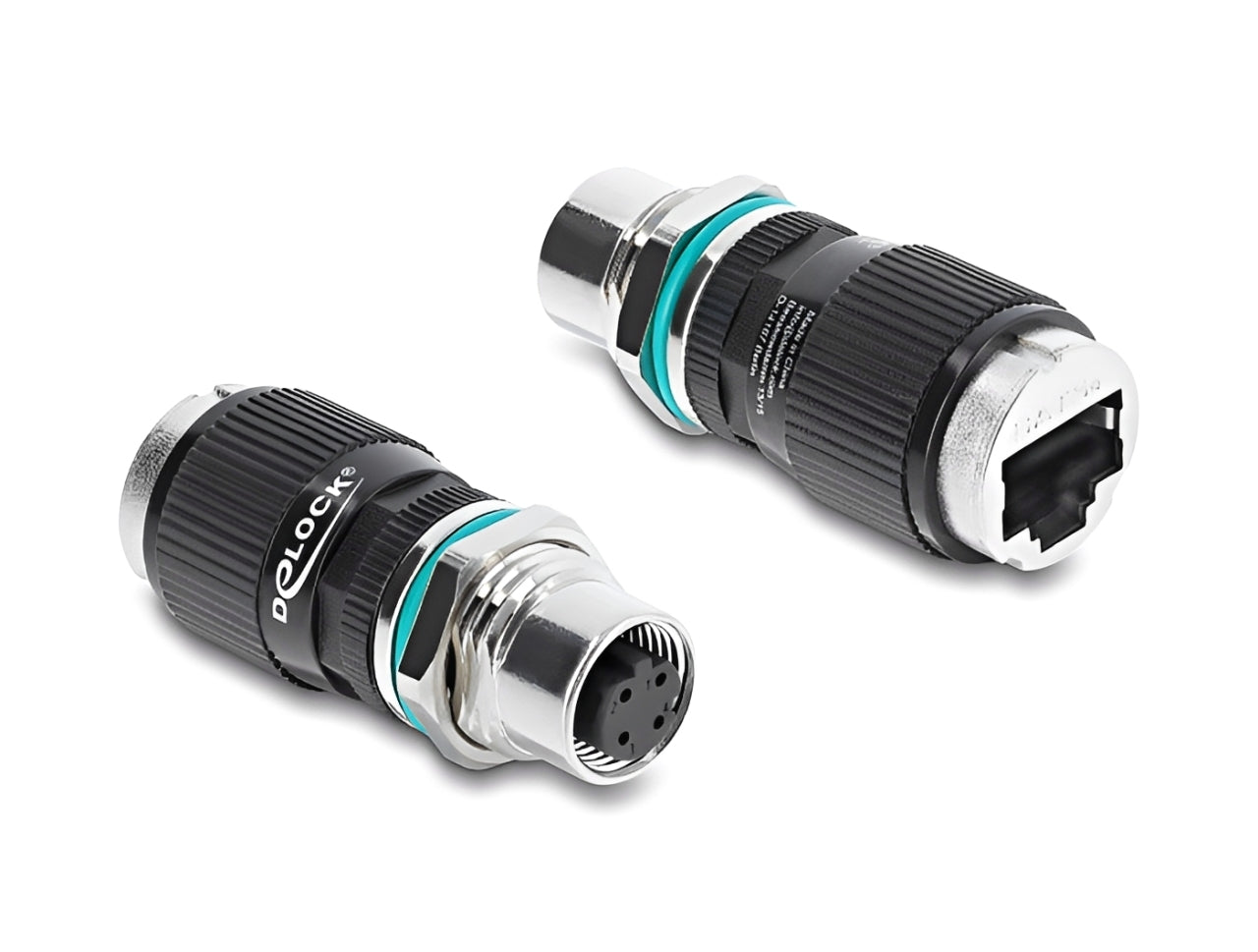 מתאם רשת תעשייתי M12 מבית DELOCK גרמניה זה רכיב מעבר פאנל מובנה בתצורה עגולה וזוויתית המיועד לאינטגרציה ישירה, בטוחה וחסכונית במקום על גבי ארונות חשמל, לוחות פיקוד ומארזי מכונות
