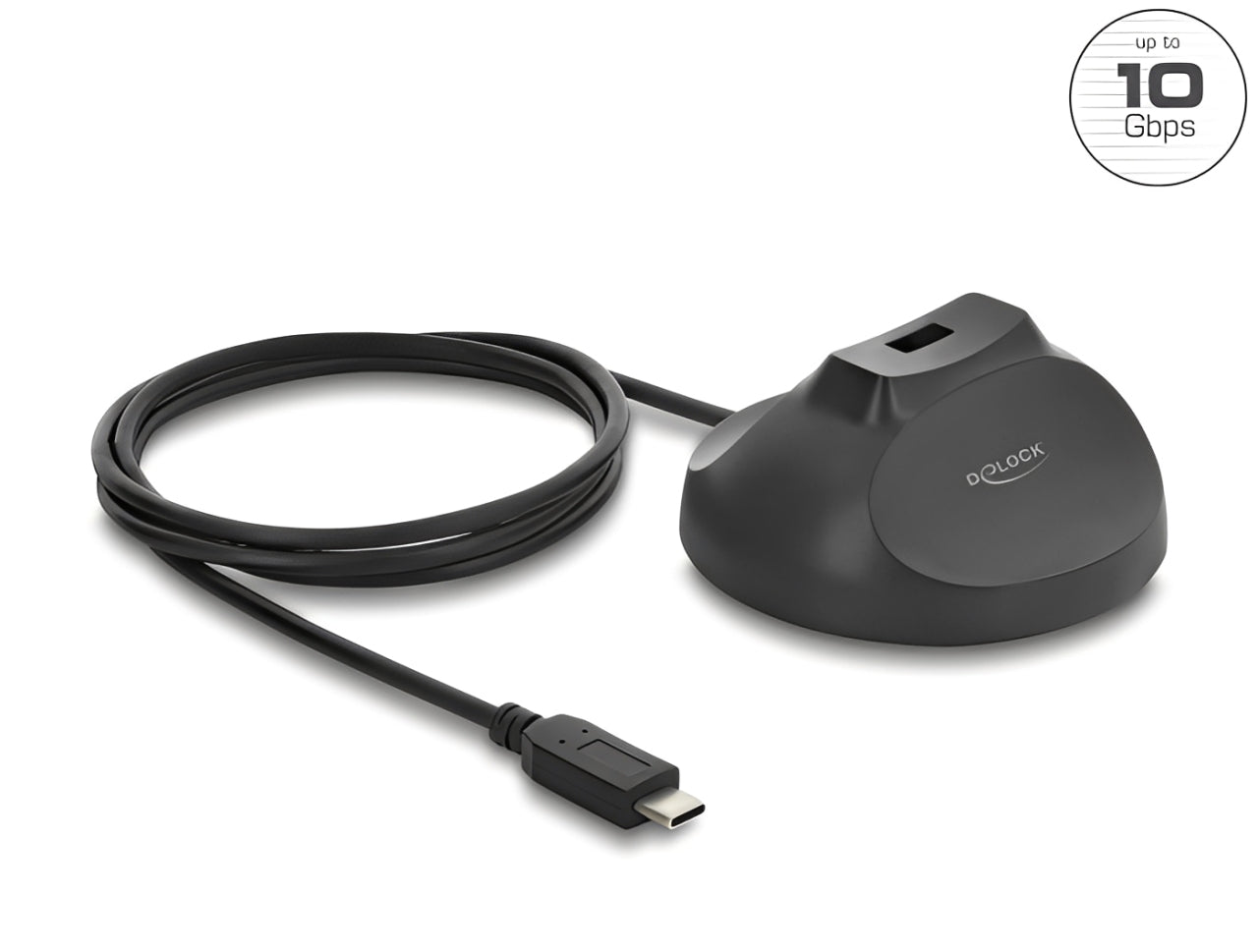 כבל USB 10Gbps מבית Delock גרמניה הו פתרון עגינה חכם ואסתטי המיועד להנגיש חיבורי USB ממשטח העבודה בצורה יציבה ואנכית