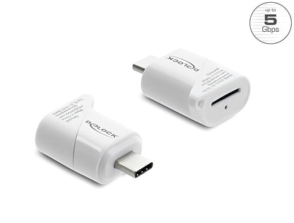 מיני קורא כרטיסים USB‑C מבית Delock גרמניה