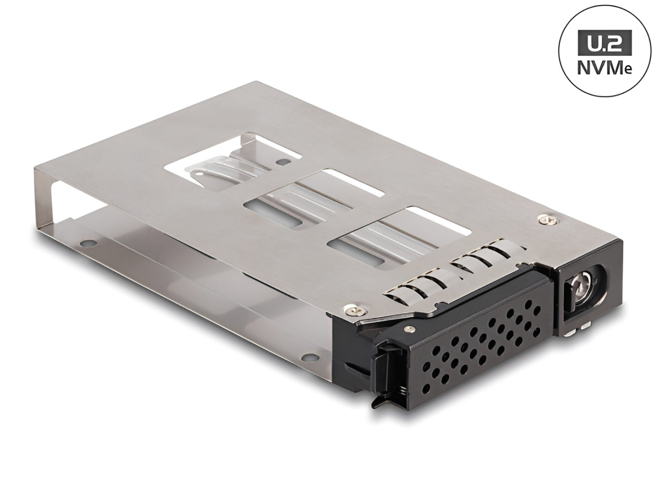 מגש פנימי נשלף לכונני 2.5″U.2 NVMe SSD מבית Delock גרמניה עבור מארזי Delock
