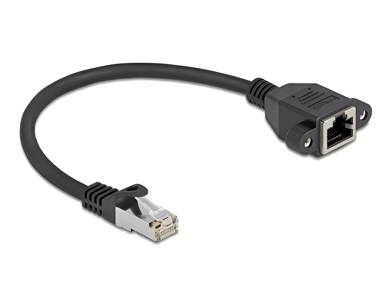 כבל רשת לפאנל RJ45 Cat.6A מבית DELOCK גרמניה משמש ככבל הארכה מהיר במיוחד המאפשר לחבר התקנים ליציאת RJ45