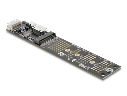 ממיר זה מבית Delock גרמניה מאפשר חיבור של כונן M.2 Key M NVMe בפורמטים 2280, 2260, 2242, 2230