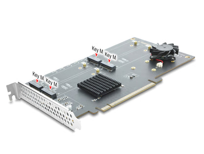 כרטיס PCIe 3.0 x16 NVMe M.2 מבית Delock גרמניה