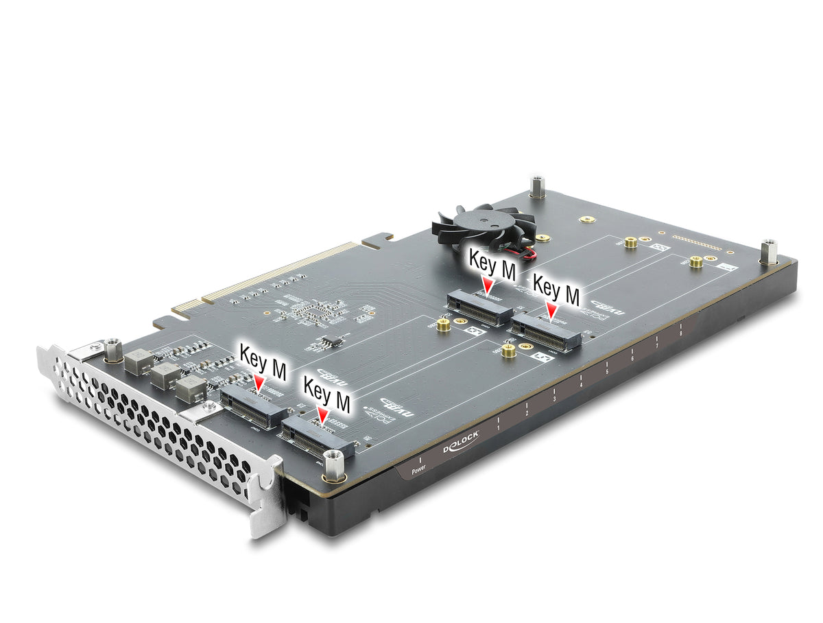 כרטיס PCIe 3.0 x16 NVMe M.2 מבית Delock גרמניה