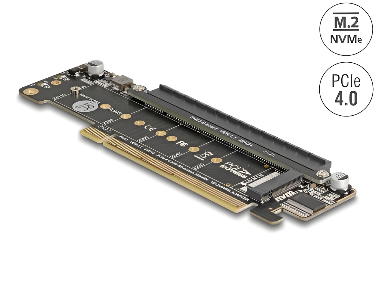 מתאם רייזר זה מבית Delock גרמניה משמש כהרחבה לחריץ PCIe x16