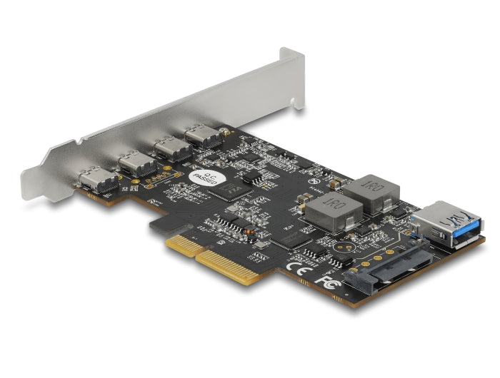 כרטיס PCIe x4 מבית Delock גרמניה המשדרג את המחשב המארח ב-4 יציאות USB-C