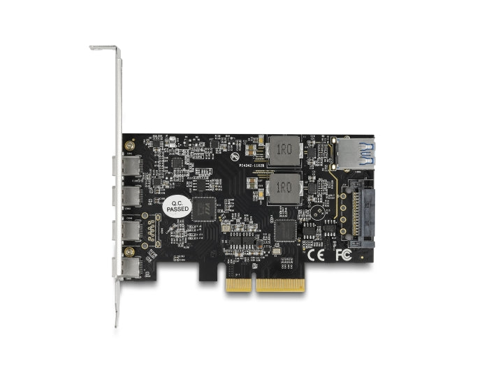 כרטיס PCIe x4 מבית Delock גרמניה המשדרג את המחשב המארח ב-4 יציאות USB-C