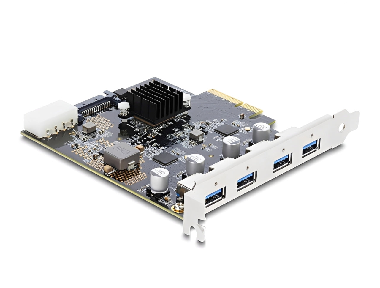 כרטיס PCI Express x4 מבית Delock גרמניה מרחיב את המחשב האישי באמצעות ארבע יציאות USB-A במהירות 10Gbps