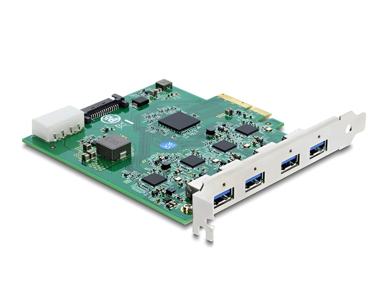 ככרטיס PCI Express x4 מבית Delock גרמניה מרחיב את המחשב האישי באמצעות ארבע יציאות USB-A במהירות 5Gbps