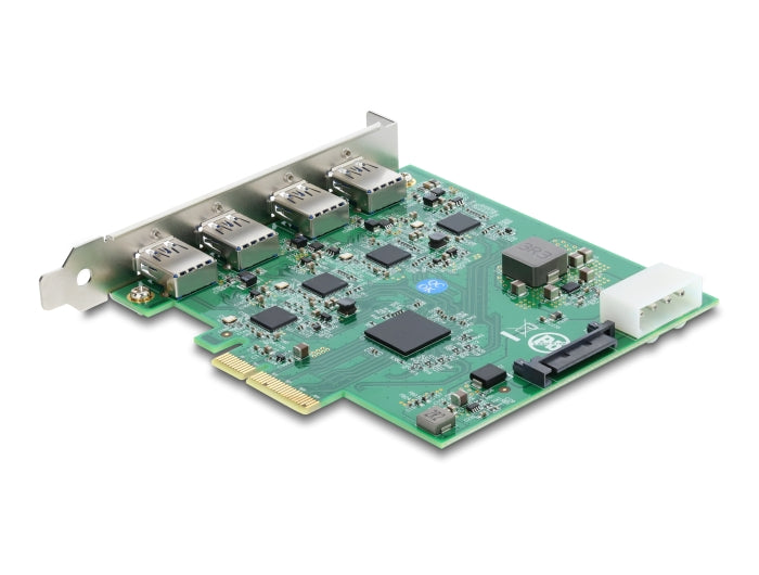 ככרטיס PCI Express x4 מבית Delock גרמניה מרחיב את המחשב האישי באמצעות ארבע יציאות USB-A במהירות 5Gbps