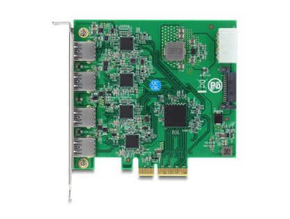ככרטיס PCI Express x4 מבית Delock גרמניה מרחיב את המחשב האישי באמצעות ארבע יציאות USB-A במהירות 5Gbps