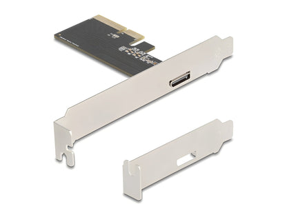 כרטיס PCI Express x4 מבית Delock גרמניה המיועד להוסיף למחשב ממשק OCuLink (SFF-8612)