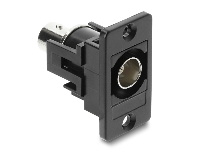 מתאם זה עם תושבת לפאנל מבית DELOCK גרמניה מאפשר חיבור כבלי BNC ומתאים להתקנה בתיבות או מארזים