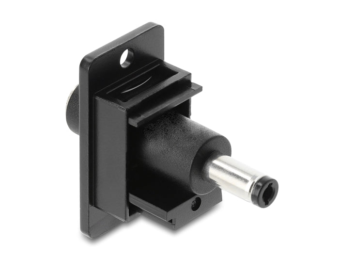 מתאם DC עם תושבת לפאנל מבית DELOCK גרמניה ניתן להרכבה או חיווט בתוך מארז או התקן לצורך אספקת חשמל