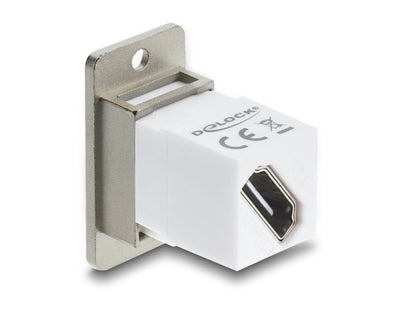 מתאם זה עם תושבת לפאנל מבית DELOCK גרמניה מיועד להארכת כבלים HDMI ומאפשר חיבור נוח בין שני כבלים קיימים