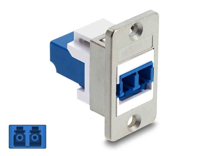 מתאם זה עם תושבת לפאנל מבית DELOCK גרמניה מיועד להארכת סיבים אופטיים סינגל-מוד ומאפשר חיבור נוח בין שני כבלים קיימים