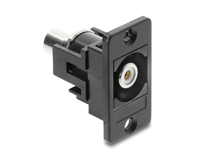 מתאם זה עם תושבת לפאנל מבית DELOCK גרמניה מאפשר חיבור כבלי RCA ומתאים להתקנה בתיבות או מארזים.