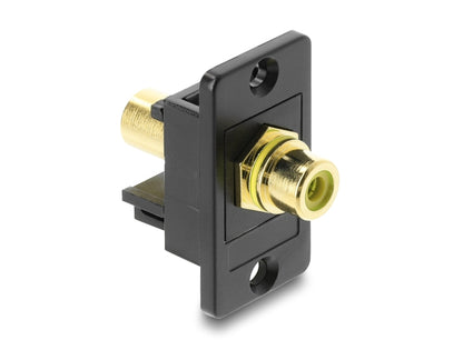 מתאם זה עם תושבת לפאנל מבית DELOCK גרמניה מאפשר חיבור כבלי RCA ומתאים להתקנה בתיבות או מארזים