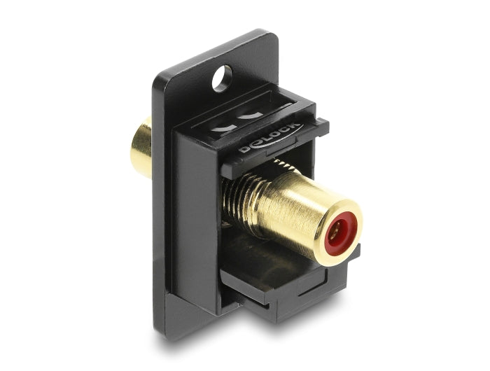 מתאם זה עם תושבת לפאנל מבית DELOCK גרמניה מאפשר חיבור כבלי RCA ומתאים להתקנה בתיבות או מארזים