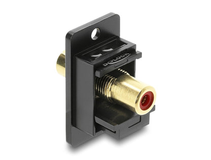 מתאם זה עם תושבת לפאנל מבית DELOCK גרמניה מאפשר חיבור כבלי RCA ומתאים להתקנה בתיבות או מארזים