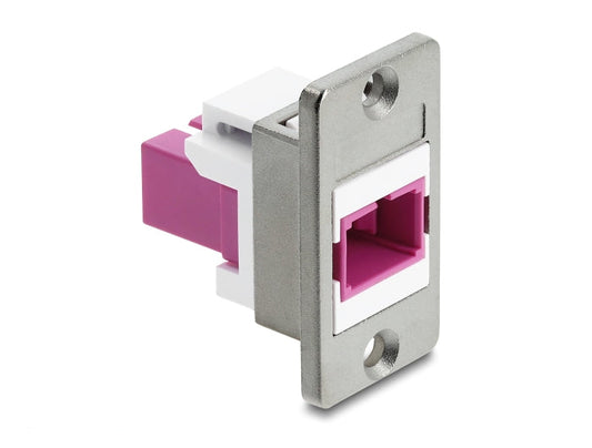 מתאם זה עם תושבת לפאנל מבית DELOCK גרמניה מיועד להארכת סיבים אופטיים מולטי-מוד ומאפשר חיבור נוח בין שני כבלים קיימים