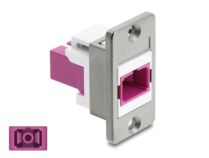 מתאם זה עם תושבת לפאנל מבית DELOCK גרמניה מיועד להארכת סיבים אופטיים מולטי-מוד ומאפשר חיבור נוח בין שני כבלים קיימים