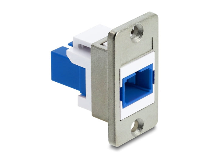 מתאם זה עם תושבת לפאנל מבית DELOCK גרמניה מיועד להארכת סיבים אופטיים סינגל-מוד ומאפשר חיבור נוח בין שני כבלים קיימים