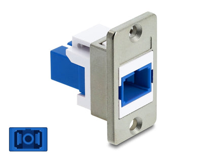 מתאם זה עם תושבת לפאנל מבית DELOCK גרמניה מיועד להארכת סיבים אופטיים סינגל-מוד ומאפשר חיבור נוח בין שני כבלים קיימים