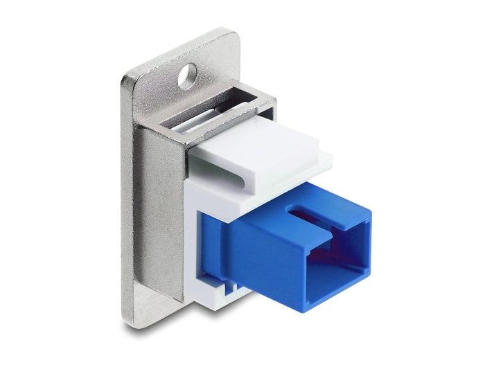 מתאם זה עם תושבת לפאנל מבית DELOCK גרמניה מיועד להארכת סיבים אופטיים סינגל-מוד ומאפשר חיבור נוח בין שני כבלים קיימים