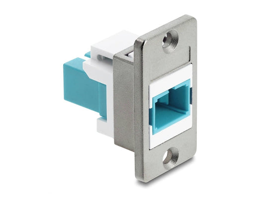 מתאם זה עם תושבת לפאנל מבית DELOCK גרמניה מיועד להארכת סיבים אופטיים מולטי-מוד ומאפשר חיבור נוח בין שני כבלים קיימים