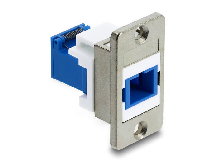 מתאם זה עם תושבת לפאנל מבית DELOCK גרמניה מיועד להארכת סיבים אופטיים סינגל-מוד ומאפשר חיבור נוח בין שני כבלים קיימים