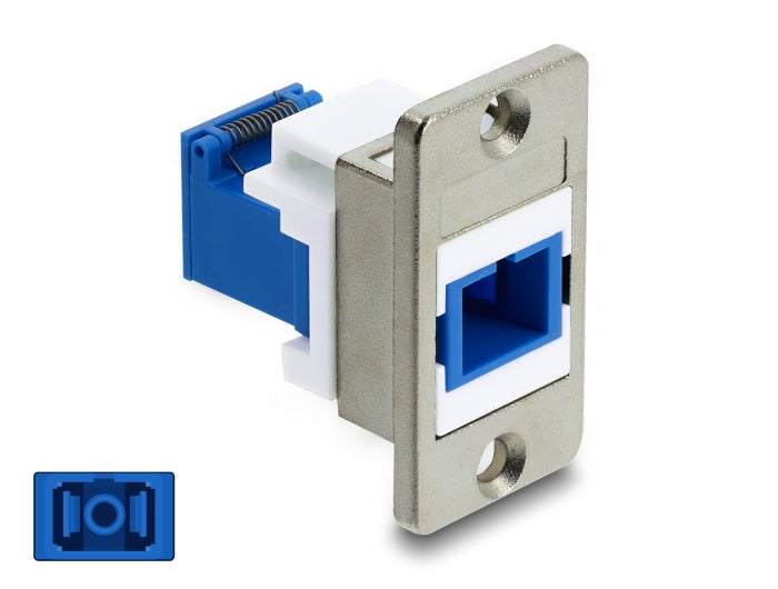 מתאם זה עם תושבת לפאנל מבית DELOCK גרמניה מיועד להארכת סיבים אופטיים סינגל-מוד ומאפשר חיבור נוח בין שני כבלים קיימים