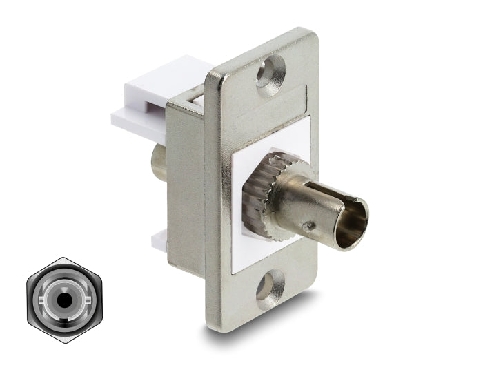 מתאם זה עם תושבת לפאנל מבית DELOCK גרמניה מיועד להארכת סיבים אופטיים מולטי-מוד ומאפשר חיבור נוח בין שני כבלים קיימים